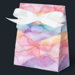 Ballotins Boîte de traitement de partie<br><div class="desc">La boîte de fête est affichée avec une belle couleur pastel encre d'art abstrait. Customisez cet objet ou achetez tel quel. Astuce : Ajoutez simplement vos bonnes friandises et ajoutez un ruban festif. Image sous licence</div>