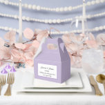Ballotins Boîte de traitement de partie<br><div class="desc">La boîte de faveur Party est affichée dans une élégante couleur lavande. Customisez cet élément et modifiez l'exemple de texte sur le vôtre. Astuce : Ajoutez simplement vos bonnes friandises et ajoutez un ruban festif.</div>