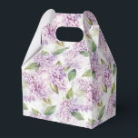 Ballotins Boîte de traitement de partie d'impression Lilacs<br><div class="desc">Une boîte de fête est affichée avec un imprimé floral lilas. Customisez cet objet ou achetez tel quel. Astuce : Ajoutez simplement vos bonnes friandises et ajoutez un ruban festif. Image sous licence</div>