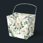 Ballotins Boîte de traitement Fleur Favor<br><div class="desc">La boîte de gâterie Party favorite est présentée avec une belle impression florale rose blanche. Customisez cet objet ou achetez tel quel. Astuce : Ajoutez simplement vos bonnes friandises et ajoutez un ruban festif. Image sous licence</div>