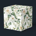 Ballotins Boîte de traitement Fleur Favor<br><div class="desc">La boîte de gâterie Party favorite est présentée avec une belle impression florale rose blanche. Customisez cet objet ou achetez tel quel. Astuce : Ajoutez simplement vos bonnes friandises et ajoutez un ruban festif. Image sous licence</div>