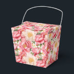 Ballotins Boîte de traitement Pink Peonies Party<br><div class="desc">La boîte de faveur Party est présentée avec une belle couleur rose peonies imprimé floral. Customisez cet objet ou achetez tel quel. Astuce : Ajoutez simplement vos bonnes friandises et ajoutez un ruban festif. Image sous licence</div>