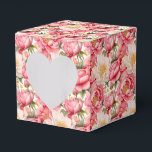 Ballotins Boîte de traitement Pink Peonies Party<br><div class="desc">La boîte de faveur Party est présentée avec une belle couleur rose peonies imprimé floral. Customisez cet objet ou achetez tel quel. Astuce : Ajoutez simplement vos bonnes friandises et ajoutez un ruban festif. Image sous licence</div>
