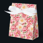 Ballotins Boîte de traitement Pink Peonies Party<br><div class="desc">La boîte de faveur Party est présentée avec une belle couleur rose peonies imprimé floral. Customisez cet objet ou achetez tel quel. Astuce : Ajoutez simplement vos bonnes friandises et ajoutez un ruban festif. Image sous licence</div>