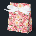 Ballotins Boîte de traitement Pink Peonies Party<br><div class="desc">La boîte de faveur Party est présentée avec une belle couleur rose peonies imprimé floral. Customisez cet objet ou achetez tel quel. Astuce : Ajoutez simplement vos bonnes friandises et ajoutez un ruban festif. Image sous licence</div>