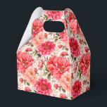 Ballotins Boîte de traitement Pink Peonies Party<br><div class="desc">La boîte de faveur Party est présentée avec une belle couleur rose peonies imprimé floral. Customisez cet objet ou achetez tel quel. Astuce : Ajoutez simplement vos bonnes friandises et ajoutez un ruban festif. Image sous licence</div>