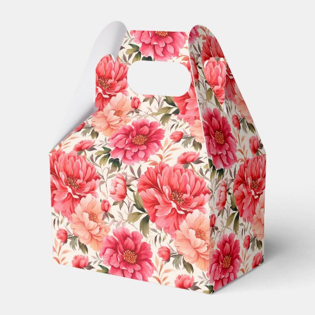 Ballotins Boîte de traitement Pink Peonies Party (Verso)