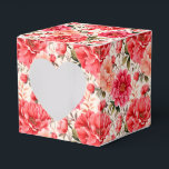 Ballotins Boîte de traitement Pink Peonies Party<br><div class="desc">La boîte de faveur Party est présentée avec une belle couleur rose peonies imprimé floral. Customisez cet objet ou achetez tel quel. Astuce : Ajoutez simplement vos bonnes friandises et ajoutez un ruban festif. Image sous licence</div>