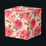 Ballotins Boîte de traitement Pink Peonies Party<br><div class="desc">La boîte de faveur Party est présentée avec une belle couleur rose peonies imprimé floral. Customisez cet objet ou achetez tel quel. Astuce : Ajoutez simplement vos bonnes friandises et ajoutez un ruban festif. Image sous licence</div>