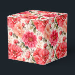 Ballotins Boîte de traitement Pink Peonies Party<br><div class="desc">La boîte de faveur Party est présentée avec une belle couleur rose peonies imprimé floral. Customisez cet objet ou achetez tel quel. Astuce : Ajoutez simplement vos bonnes friandises et ajoutez un ruban festif. Image sous licence</div>