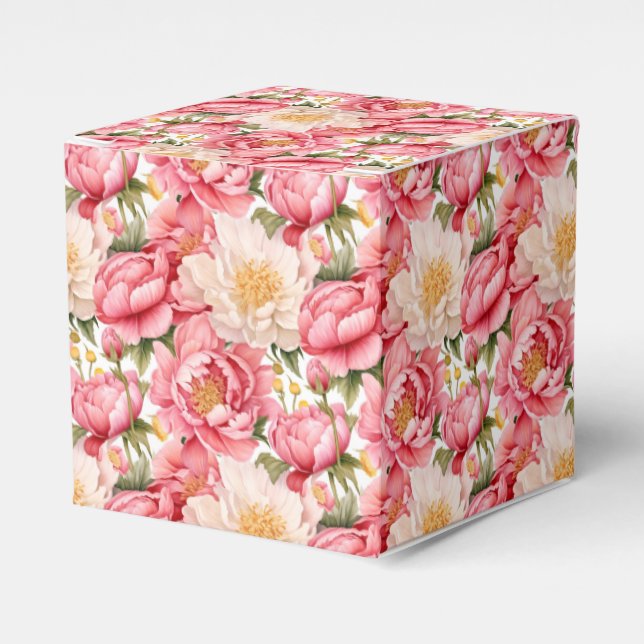 Ballotins Boîte de traitement Pink Peonies Party (Verso)