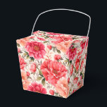 Ballotins Boîte de traitement Pink Peonies Party<br><div class="desc">La boîte de faveur Party est présentée avec une belle couleur rose peonies imprimé floral. Customisez cet objet ou achetez tel quel. Astuce : Ajoutez simplement vos bonnes friandises et ajoutez un ruban festif. Image sous licence</div>