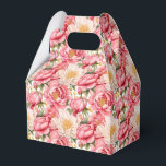 Ballotins Boîte de traitement Pink Peonies Party<br><div class="desc">La boîte de faveur Party est présentée avec une belle couleur rose peonies imprimé floral. Customisez cet objet ou achetez tel quel. Astuce : Ajoutez simplement vos bonnes friandises et ajoutez un ruban festif. Image sous licence</div>