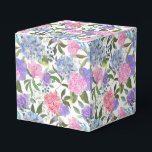 Ballotins Boîte de traitement pour partie d'impression Hydra<br><div class="desc">La boîte de faveur de la fête est affichée avec une impression florale d'hydrangée. Customisez cet objet ou achetez tel quel. Astuce : Ajoutez simplement vos bonnes friandises et ajoutez un ruban festif.</div>