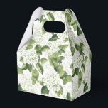 Ballotins Boîte de traitement pour partie d'impression Hydra<br><div class="desc">La boîte de faveur de la fête est affichée avec une impression florale d'hydrangée blanche. Customisez cet objet ou achetez tel quel. Astuce : Ajoutez simplement vos bonnes friandises et ajoutez un ruban festif. Image sous licence</div>
