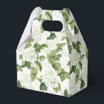 Ballotins Boîte de traitement pour partie d'impression Hydra<br><div class="desc">La boîte de faveur de la fête est affichée avec une impression florale d'hydrangée blanche. Customisez cet objet ou achetez tel quel. Astuce : Ajoutez simplement vos bonnes friandises et ajoutez un ruban festif. Image sous licence</div>