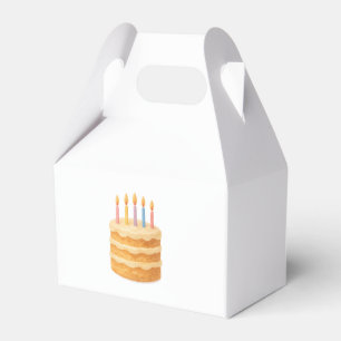 Ballotins Boîte d'emballage avec une photo d'un gâteau d'ann
