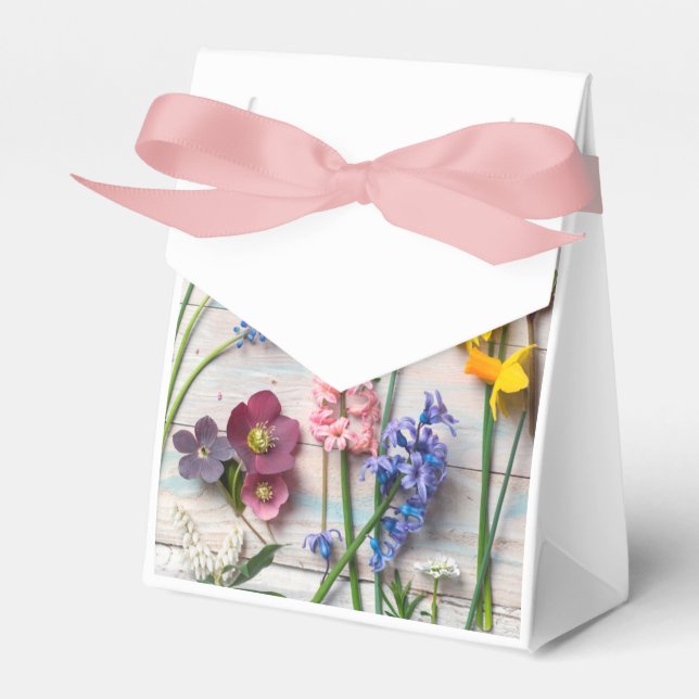 Ballotins Boîte en forme de tente avec ruban (Verso)