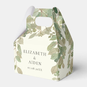 Ballotins Boîte Mariage Eucalyptus Geschenkschachtel