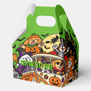 Ballotins Boîte personnalisée Halloween Chiens Fourgon Rétro