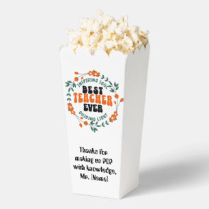 Ballotins Boîte Popcorn de l'enseignant personnalisé Favoris