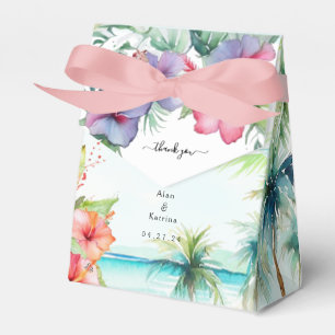 Ballotins Boîte préférée d'Hibiscus de plage tropicale