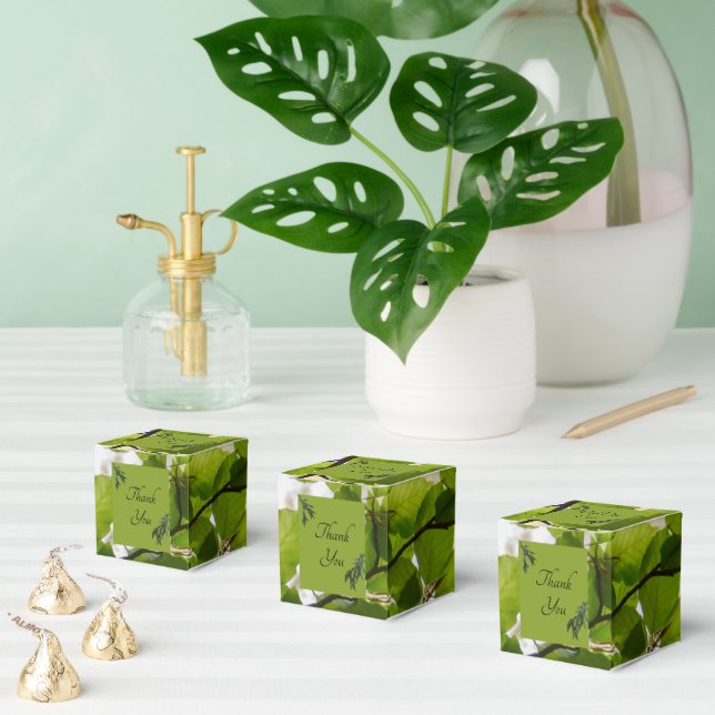 Ballotins Boîte verte Feuille mariage Favor (Multiple)