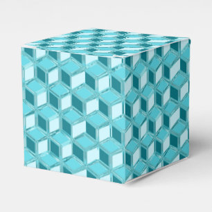 Ballotins Boîtes 3D chromées - turquoise / aqua