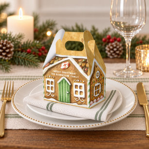 Ballotins Boîtes à pignon de maison en pain d'épice de Noël
