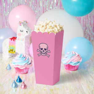 Ballotins Boîtes à pop-corn rose crâne