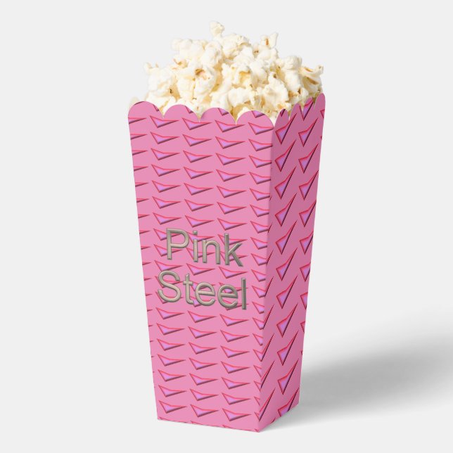 Ballotins Boîtes à popcorn en acier rose (Sauté)