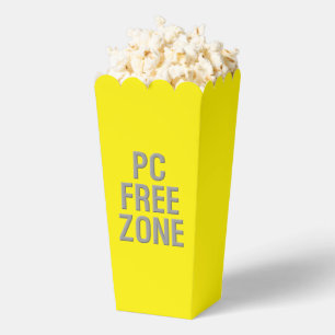 Ballotins Boîtes à popcorn jaune PC Free Zone