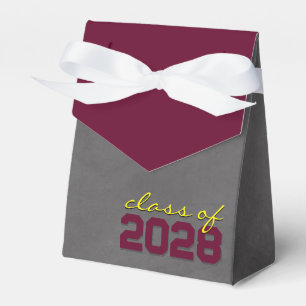 Ballotins Boîtes-cadeaux Bourgogne & Jaune Chalkboard Gradua