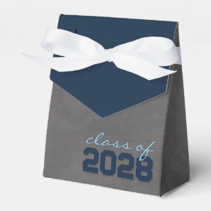 Ballotins Boîtes cadeaux Navy & Baby Blue Chalkboard Graduat
