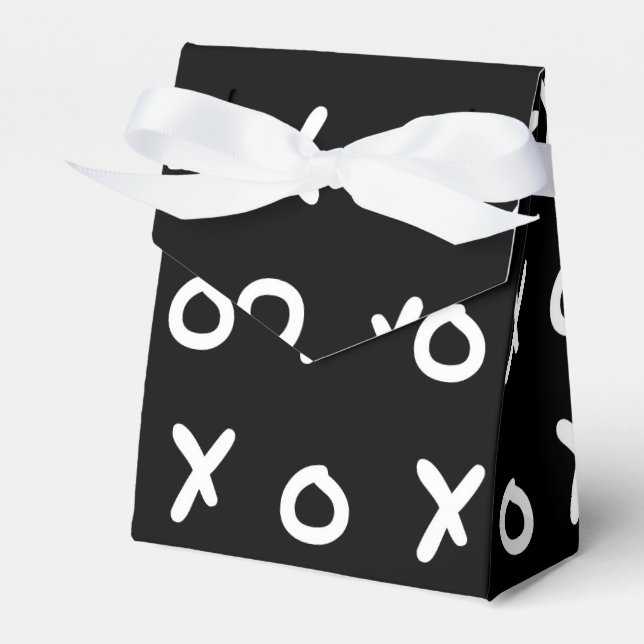 Ballotins Boîtes Cadeaux Personnalisées Noir & Blanc X O XO  (Verso)