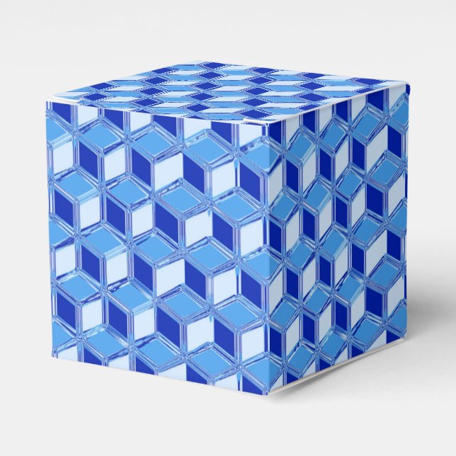 Ballotins Boîtes Chrome 3-d - bleu cobalt (Verso)