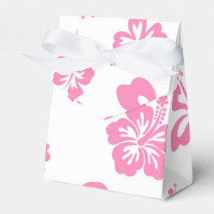 Ballotins Boîtes de cadeaux de fête à fleurs d'hibiscus blan