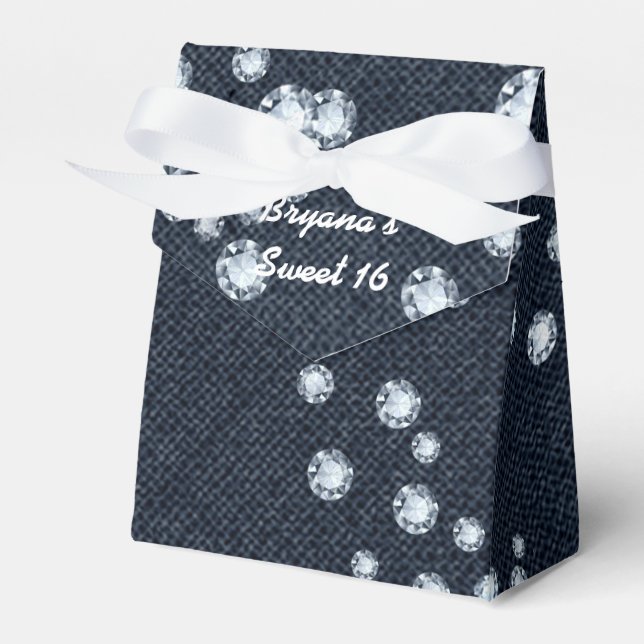 Ballotins Boîtes de cadeaux de fête d'anniversaire Denim & D (Verso)