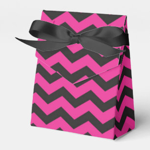 Ballotins Boîtes de cadeaux de fête modernes à chevron rose 