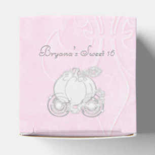 Ballotins Boîtes de cadeaux de fête rose Carrosse Argenté de