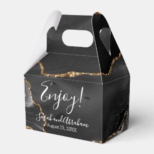Ballotins Boîtes de cadeaux de mariage en paillettes d'or en