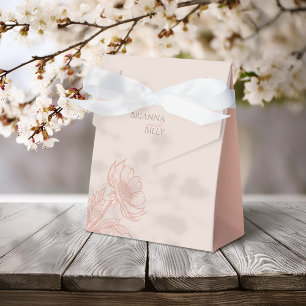 Ballotins Boîtes de cadeaux de mariage florales roses minima