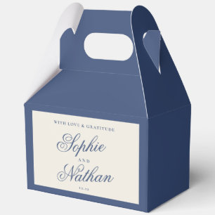 Ballotins Boîtes de cadeaux de mariage hivernal Navy poussié