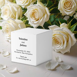 Ballotins Boîtes de cadeaux de mariage noir et blanc
