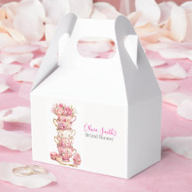 Boîtes de faveur de douche de mariée pour le thé
