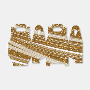 Ballotins Boîtes de faveur de fête à paillettes dorées et sc