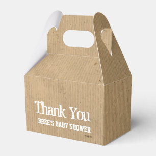 Ballotins Boîtes de faveur de fête en papier kraft brun VINT