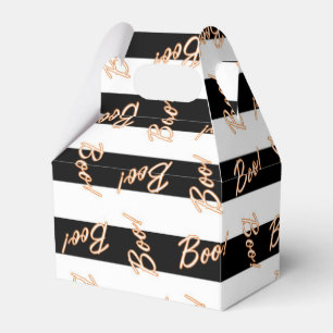 Ballotins Boîtes de faveur de fête Halloween BOO orange noir