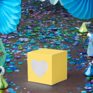 Ballotins Boîtes de Faveur de Fête Jaune Moutarde en Forme d