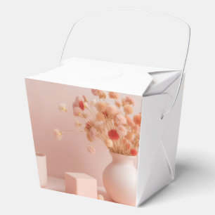 Ballotins Boîtes de faveur de fleurs rose blush